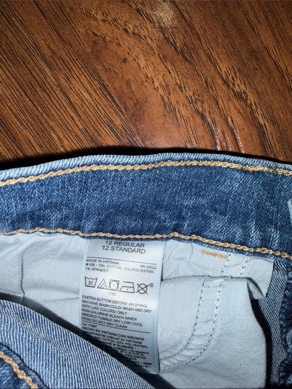 Old Navy Blue Bermuda Denim Kids Shorts Size 12